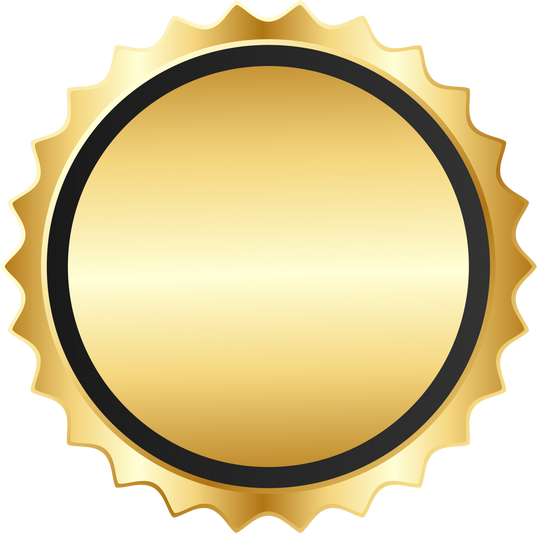 Luxury gold product label. Gold seal stamp.